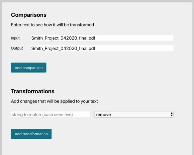 Adding transformations in Renamer